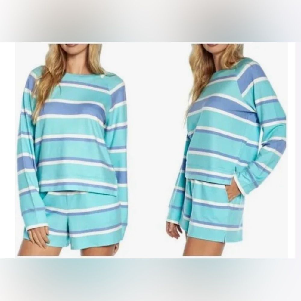 New!! Wildfox Loungewear Sweatshirt & Shorts Sleep Set Size XL